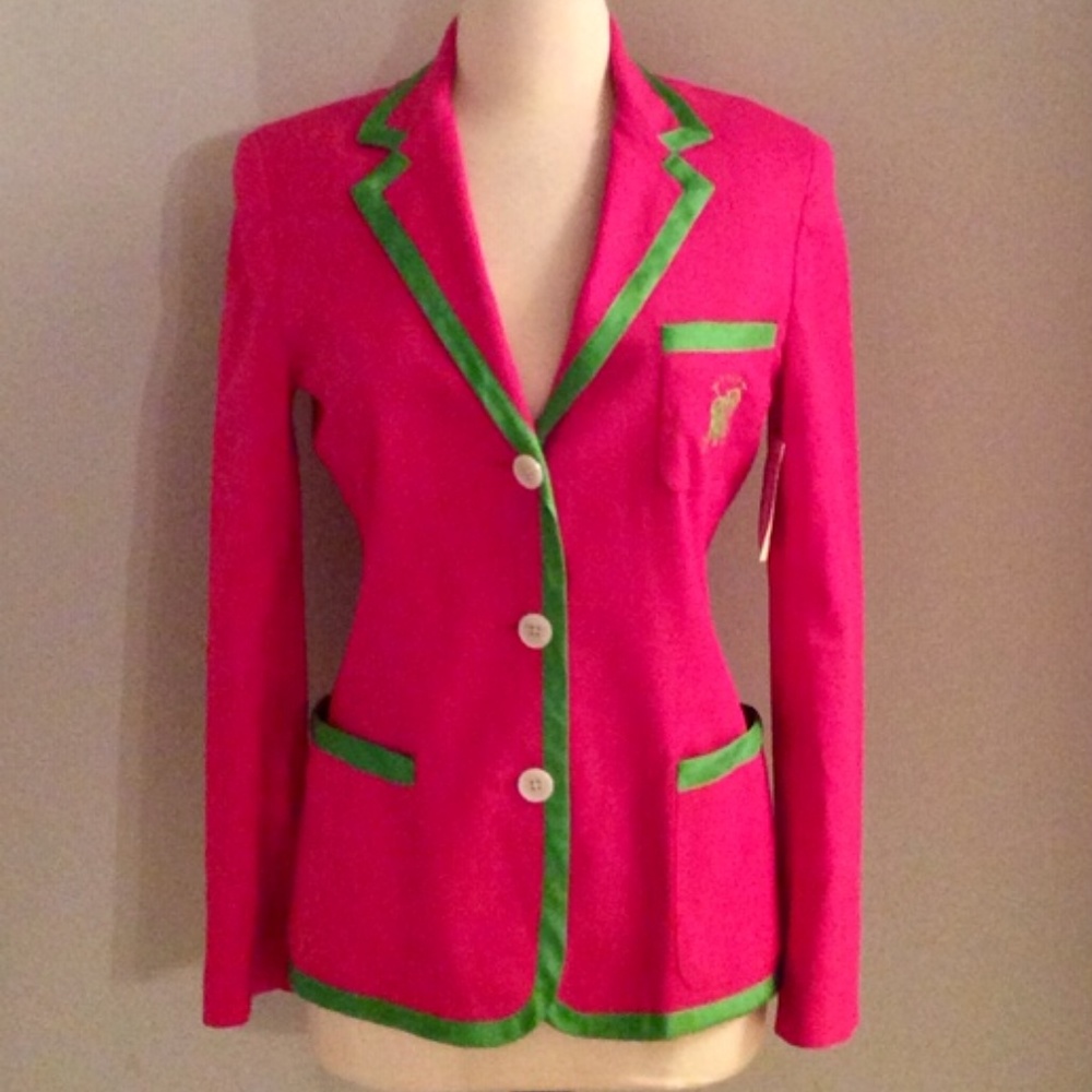 NWT Ralph Lauren Monogram Patch Blazer